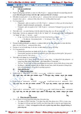 Chuyên đề Chủ đề 5  Lí thuyết chung về Peptit và Protein  Các dạng toán thường gặp